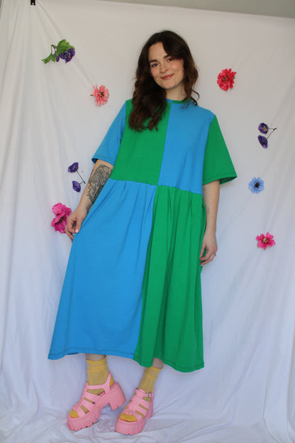 May Dress | Blue + Green