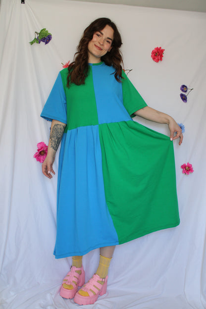 May Dress | Blue + Green