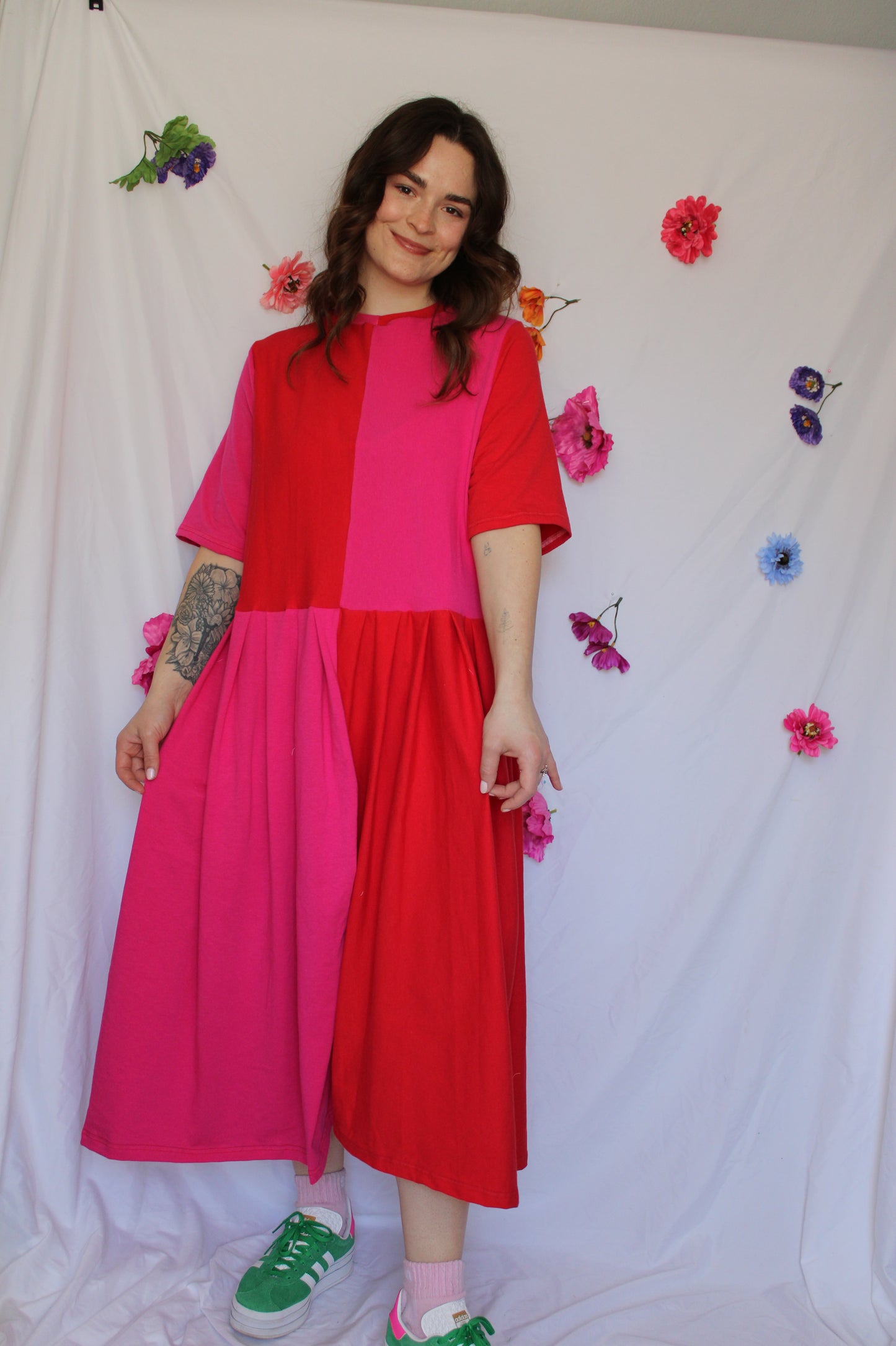 May Dress | Fuchsia + Red
