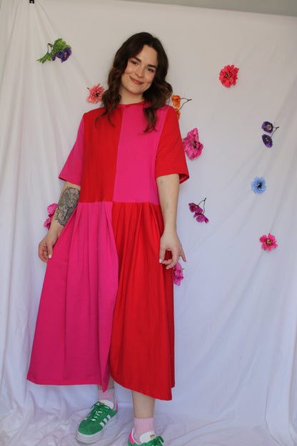May Dress | Fuchsia + Red