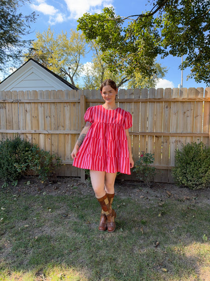 Cleo Dress | Linen Stripes