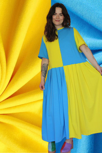 May Dress | Yellow + Blue