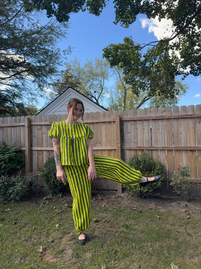 Daisy Pants | Linen Stripes