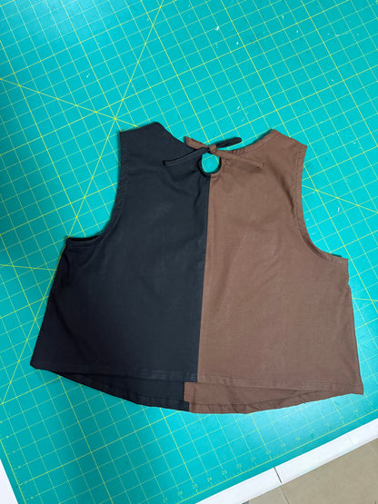 Elle Tank | Black & Coffee