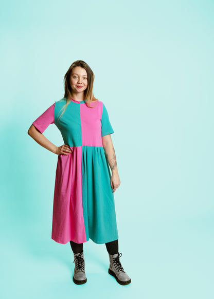 May Dress | Pink + Mint