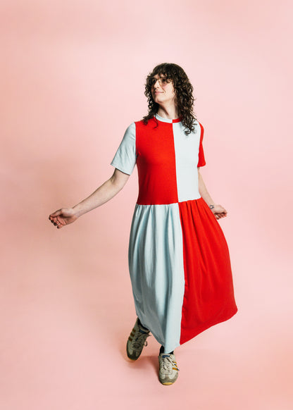 May Dress | Baby Blue + Rorange