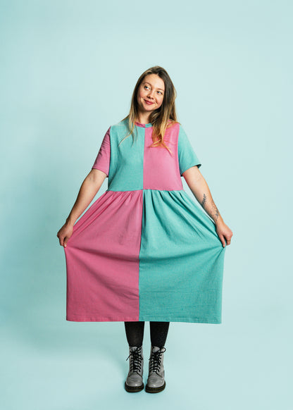 May Dress | Pink + Mint