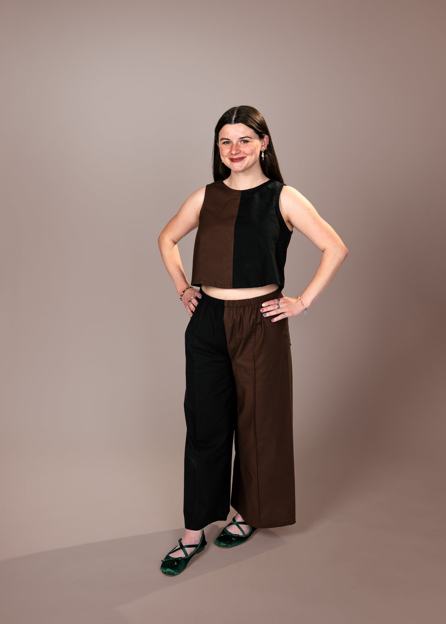 Elle Tank | Black & Coffee