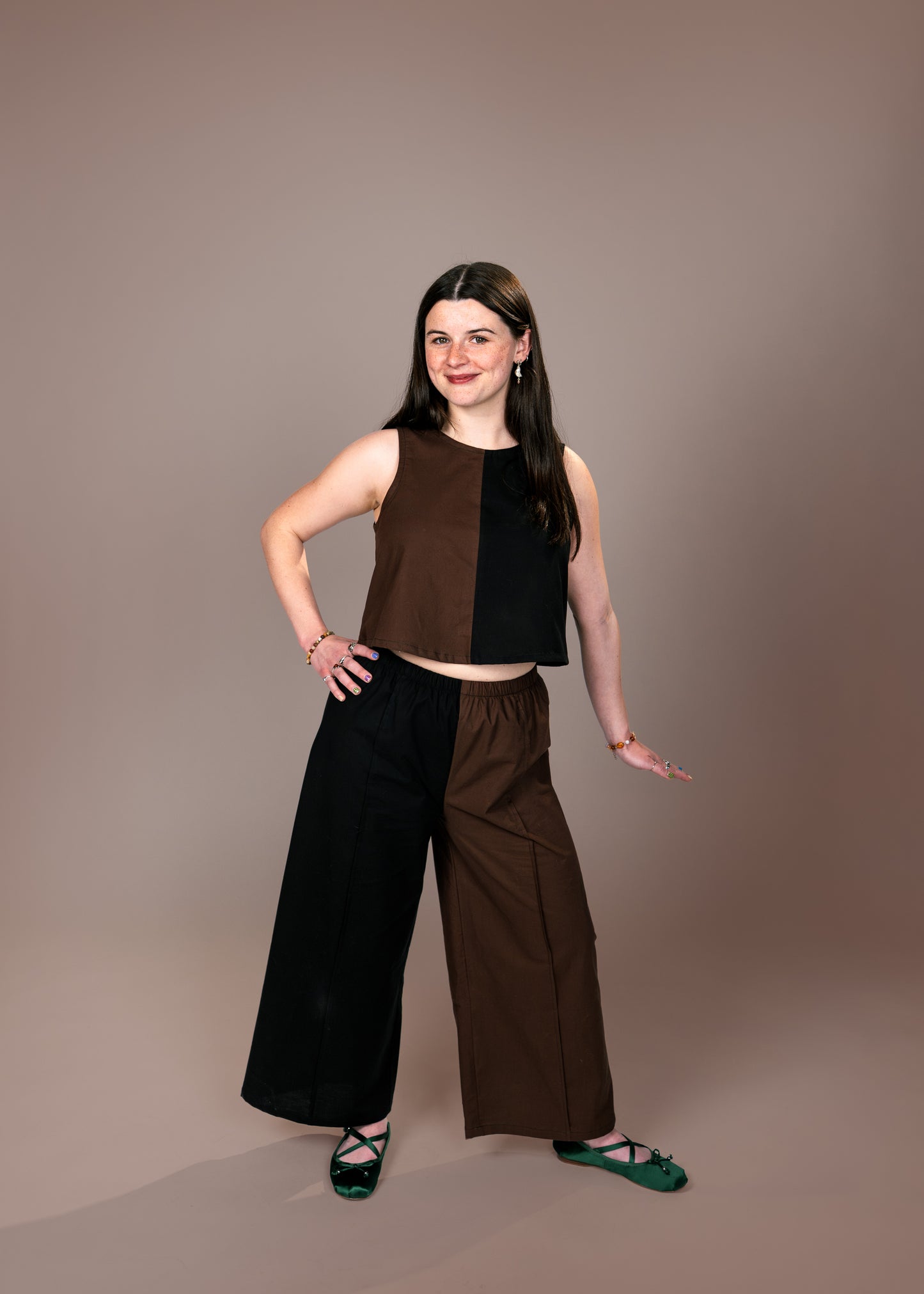 Elle Tank | Black & Coffee