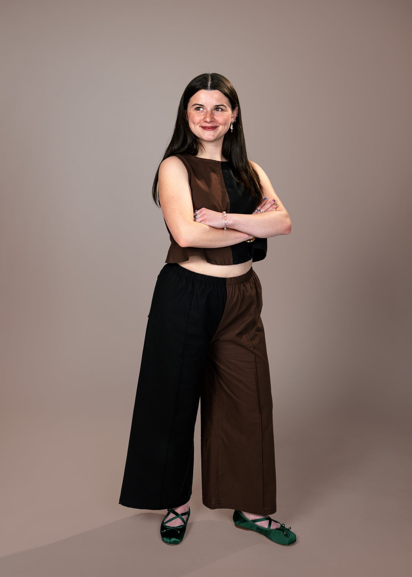 Elle Tank | Black & Coffee