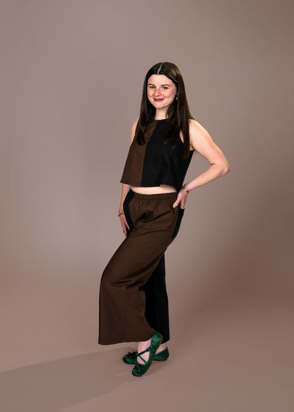 Elle Tank | Black & Coffee