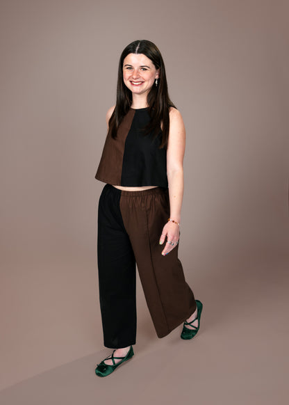 Elle Tank | Black & Coffee