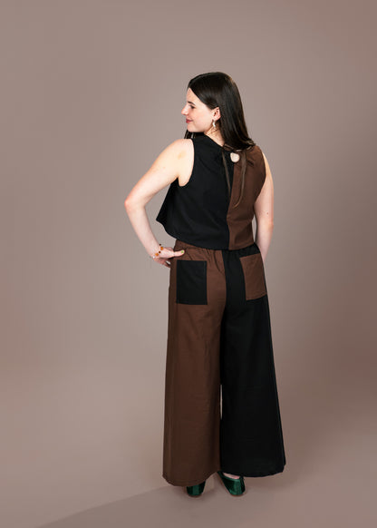 Elle Tank | Black & Coffee